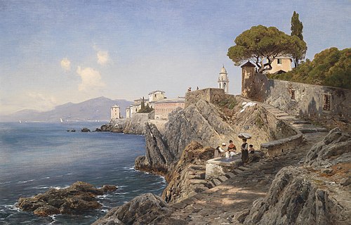 Am Ufer vor Sturla bei Genua, 1887, Ascan Lutteroth