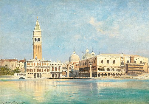 Venice, View of St. Mark’s Square, 1885, Ascan Lutteroth