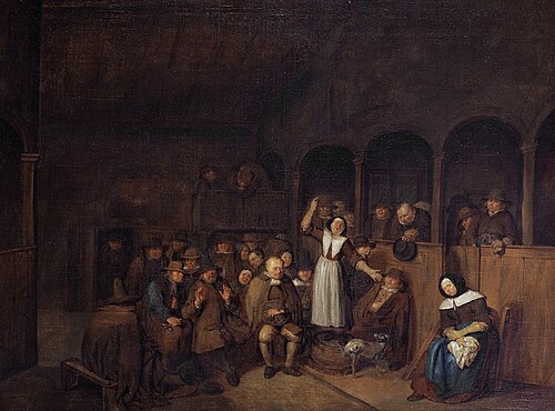 A Quakers' meeting, 1650, Egbert van Heemskerk