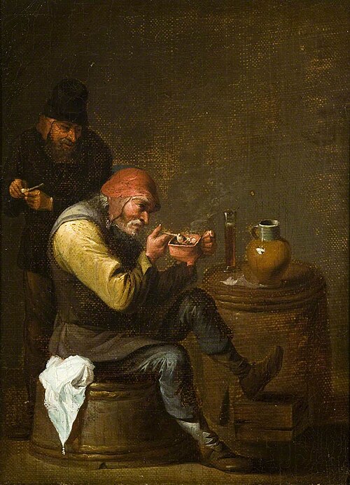 Old Men Having a Smoke, , Egbert van Heemskerk