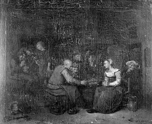 Tric-trac Players, 1676, Egbert van Heemskerk