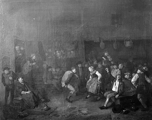 Dance in a Peasant's Cottage, 1676, Egbert van Heemskerk
