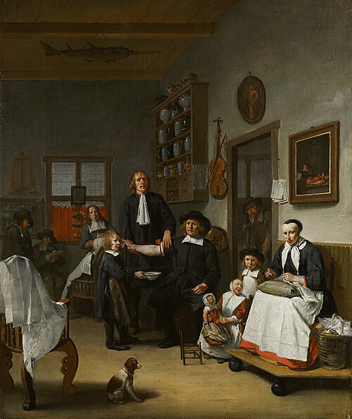 Jacob Franszn (ca. 1635-1708) and his family in the surgeon’s shop, 1669, Egbert van Heemskerk