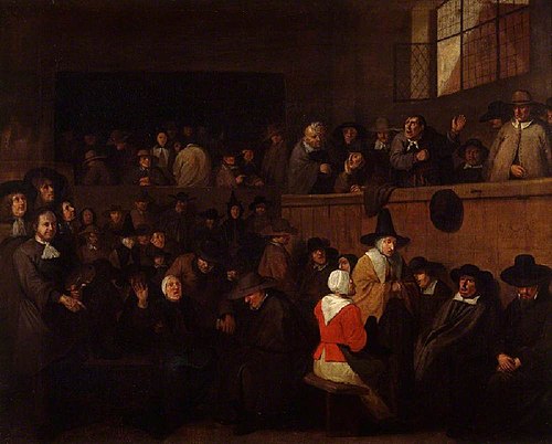 A Puritan Meeting, with a Self-portrait of Egbert Van Heemskerck (c.1635-1704), 1678, Egbert van Heemskerk