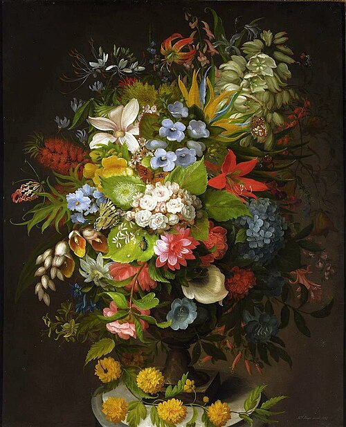 A bouquet of flowers in a vase., 1827, Henryka Beyer