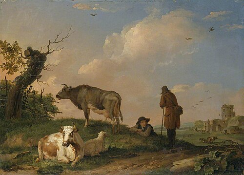 Landscape with Cattle, , Johannes van der Bent