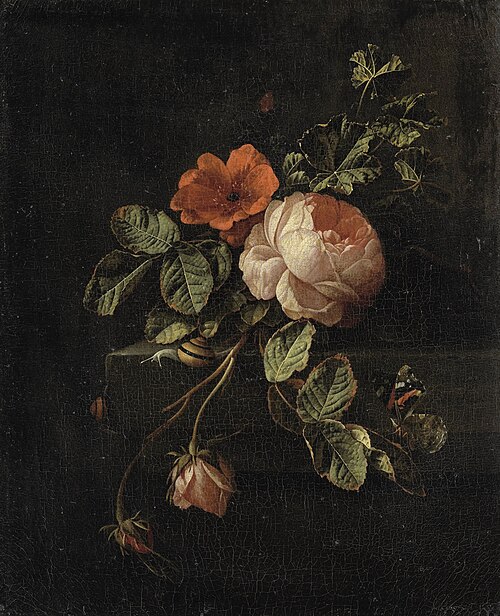 Still Life with Roses, 1690, Elias van den Broeck