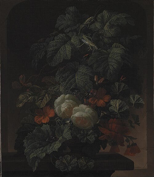 A Bowl of Flowers, 1690, Elias van den Broeck
