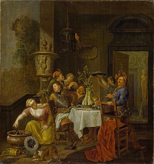 Merry company, 1705, Balthasar van den Bossche