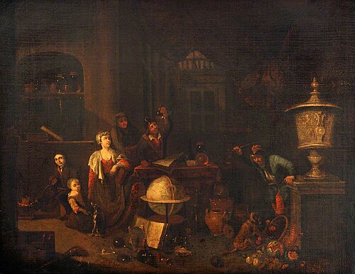 A Physician Examining Urine in a Room with a Large Urn at the Right, , Balthasar van den Bossche