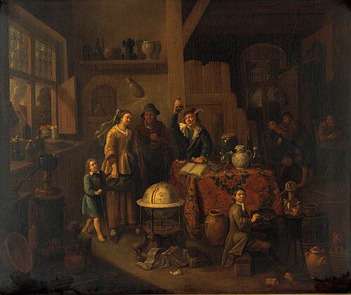 A Man Examining a Urine Flask, , Balthasar van den Bossche