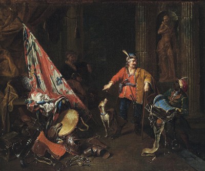 Guardroom scene, 1706, Balthasar van den Bossche