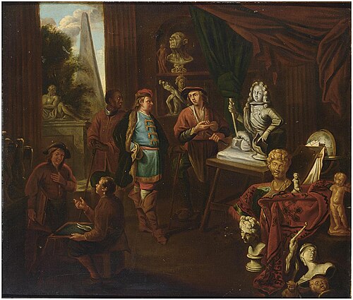 A sculptor’s Studio, , Balthasar van den Bossche