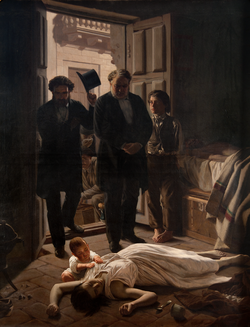 Un episodio de la fiebre amarilla en Buenos Aires, 1871, Juan Manuel Blanes
