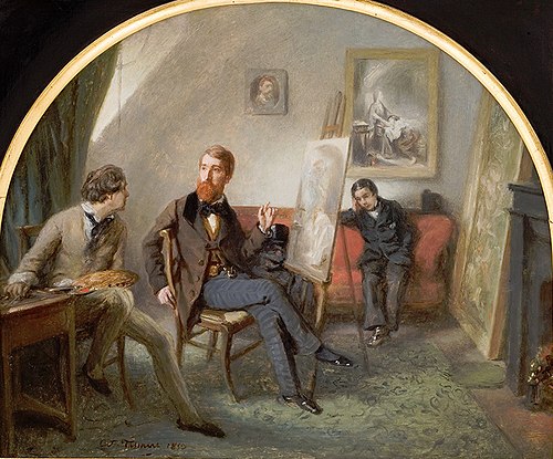 Atelier du peintre, 1853, Octave Tassaert
