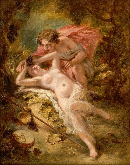 Bacchus et Érigone, 1845, Octave Tassaert