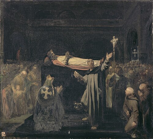 Funeral of Dagobert celebrated in Saint-Denis, 1837, Octave Tassaert