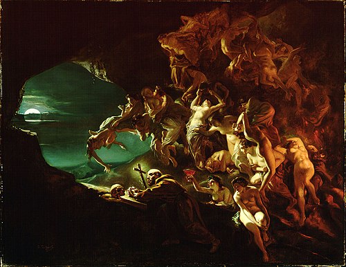 La Tentation de saint Hilarion, 1843, Octave Tassaert