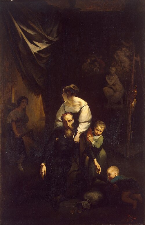 Death of Correggio, 1834, Octave Tassaert