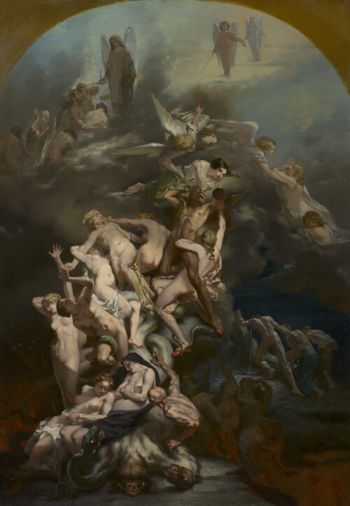 Heaven and Hell, 1850, Octave Tassaert
