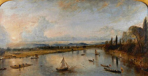 View from the Bridge – of the North Inch and part of the Fair City of Perth, with the River Tay and , 1850, David Octavius Hill