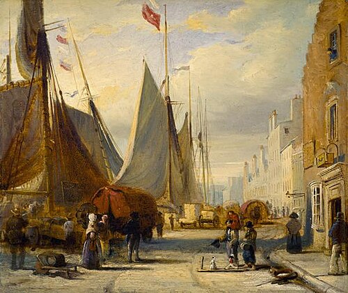 On the Quay at Leith, 1825, David Octavius Hill