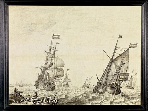 Riviergezicht, 1649, Willem Van de Velde l'Ancien
