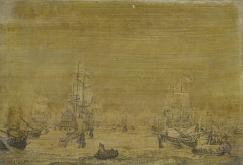 Dutch Herring Busses on the Fishing Ground, 1682, Willem Van de Velde l'Ancien