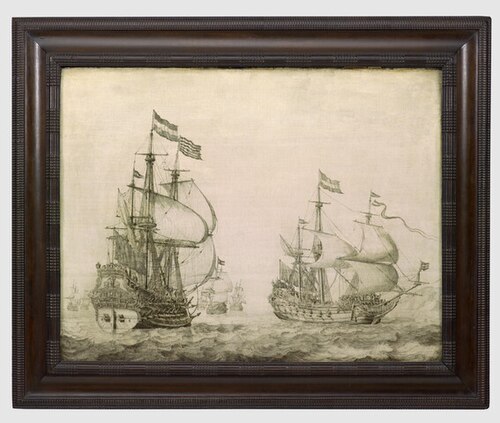 Hollandse oorlogsschepen, 1645, Willem Van de Velde l'Ancien
