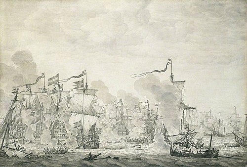 The Battle of the Sound, 8 November 1658, 1660, Willem Van de Velde l'Ancien