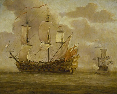 HMS Woolwich before a light breeze, 1677, Willem Van de Velde l'Ancien