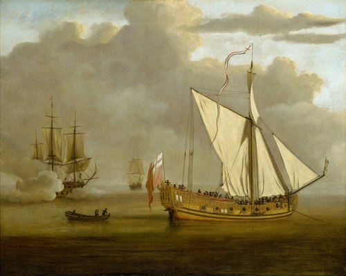 The English Yacht 'Portsmouth' at Anchor, 1675, Willem Van de Velde l'Ancien