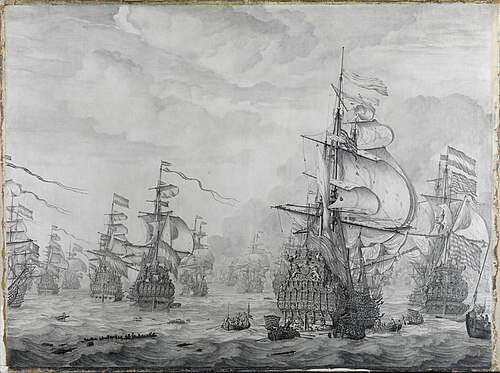 The Capture of the Royal Prince during the Four Days' Battle 1666, 1672, Willem Van de Velde l'Ancien