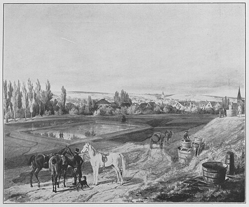 View of Friedrichshafen, 1832, Albrecht Adam