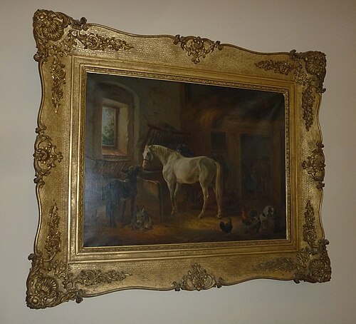 Interior of a Stable, 1844, Albrecht Adam