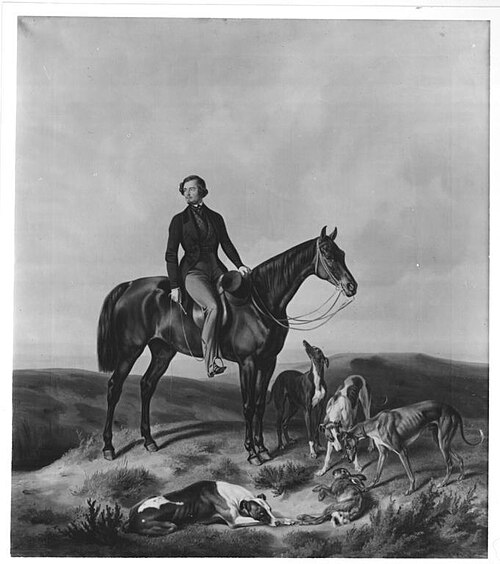 Hugo Philipp Graf Waldbott von Bassenheim zu Pferd, 1843, Albrecht Adam