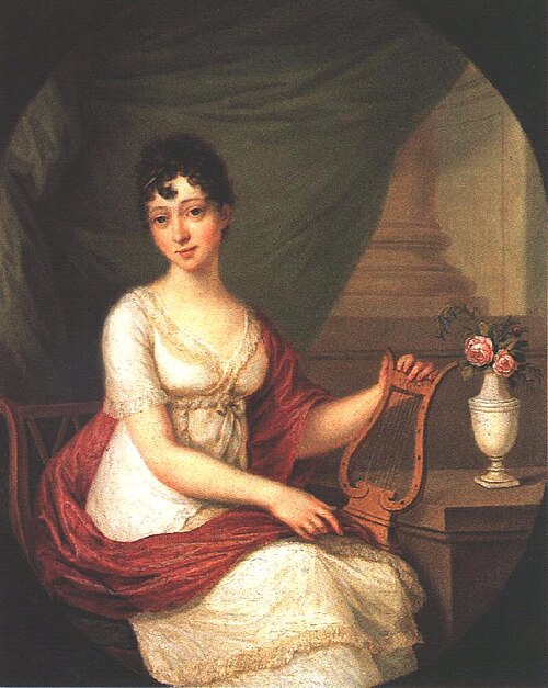 Woman Playing the Lute, 1811, Johann Daniel Donat