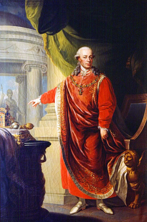Portrait of Emperor Leopold II in the regalia of the Golden Fleece, 1806, Johann Daniel Donat