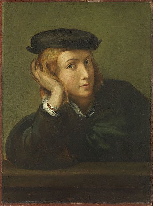 Bildnis eines jungen Mannes (nach Raffael), 1871, Ernst von Liphart
