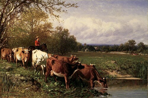 Cattle and Landscape, 1867, James McDougal Hart