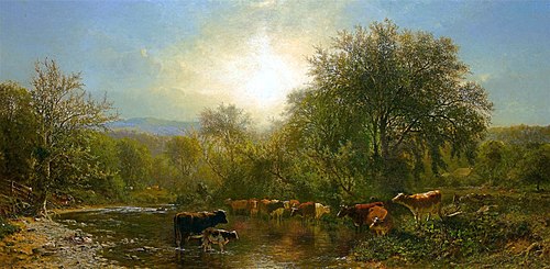 Cows Watering, 1865, James McDougal Hart