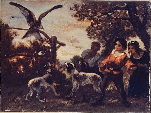 Les enfants au faucon, 1850, Narcisse Díaz de la Peña