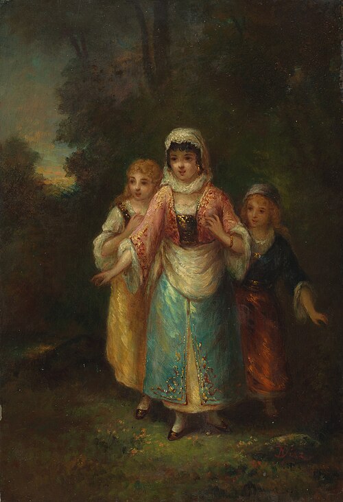Three Girls in a Wood, , Narcisse Díaz de la Peña