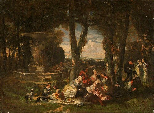 Fête champêtre, 1844, Narcisse Díaz de la Peña