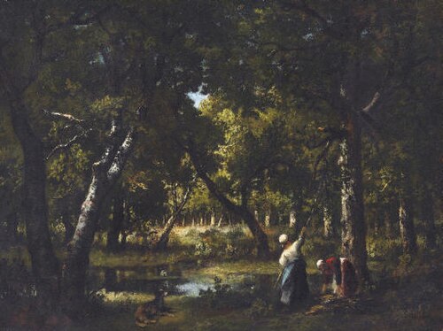 Intérieur de forêt, , Narcisse Díaz de la Peña