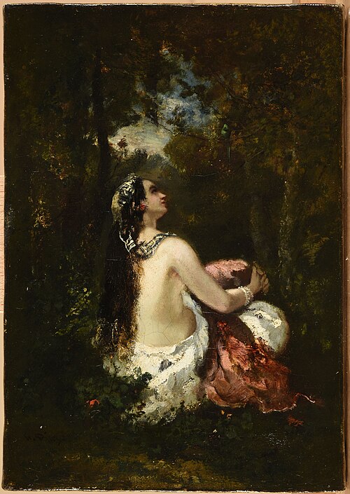 La femme à la perruche, 1850, Narcisse Virgilio Díaz