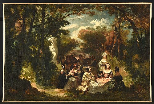 Société élégante dans un parc, 1844, Narcisse Virgilio Díaz