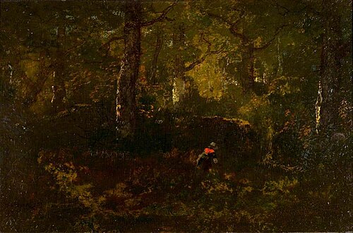 View in Fontainebleau Forest, Evening, 1845, Narcisse Virgilio Díaz