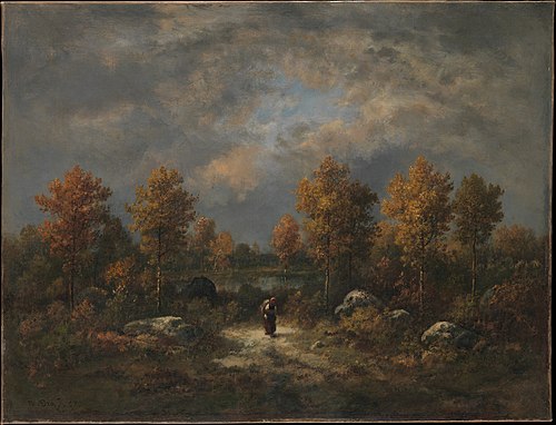 Autumn: The Woodland Pond, 1867, Narcisse Virgilio Díaz