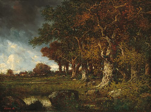 The Edge of the Forest at Les Monts-Girard, Fontainebleau, 1868, Narcisse Virgilio Díaz